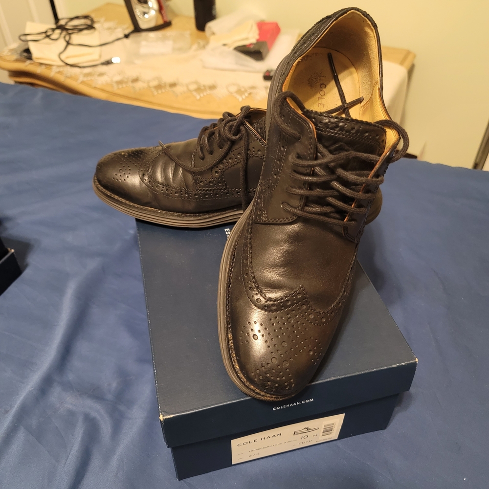 Cole Haan Men's Black Brogue Oxfords